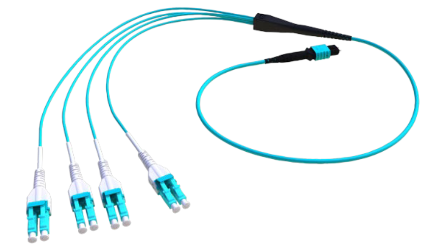 MTP MPO to 4 x Duplex LC Assemblies